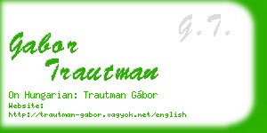 gabor trautman business card