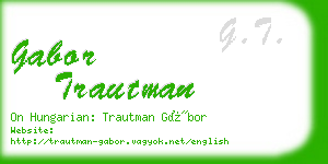 gabor trautman business card